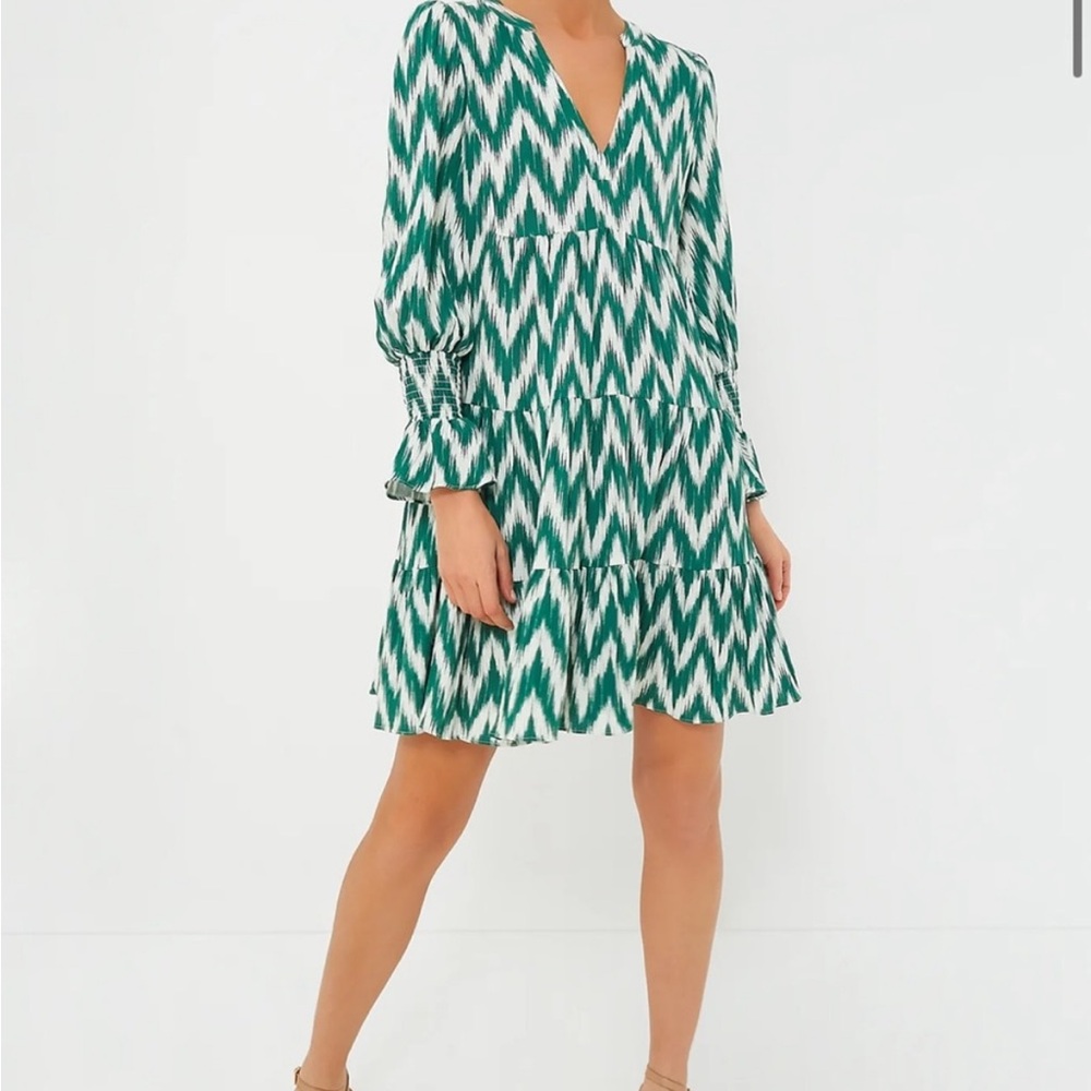NWT Tuckernuck Pomander Place green Ikat dress small